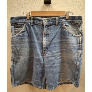 Vtg 90s KEY Denim Shorts Men's 40 Medium Wash Cotton Made In USA B8